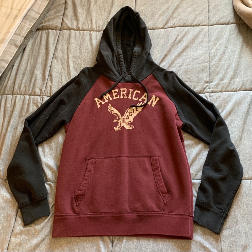 American Eagle Red/Black Hoodie